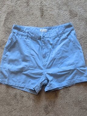 Brixton Women's Light Blue Utility Shorts 100% Cotton Size 28